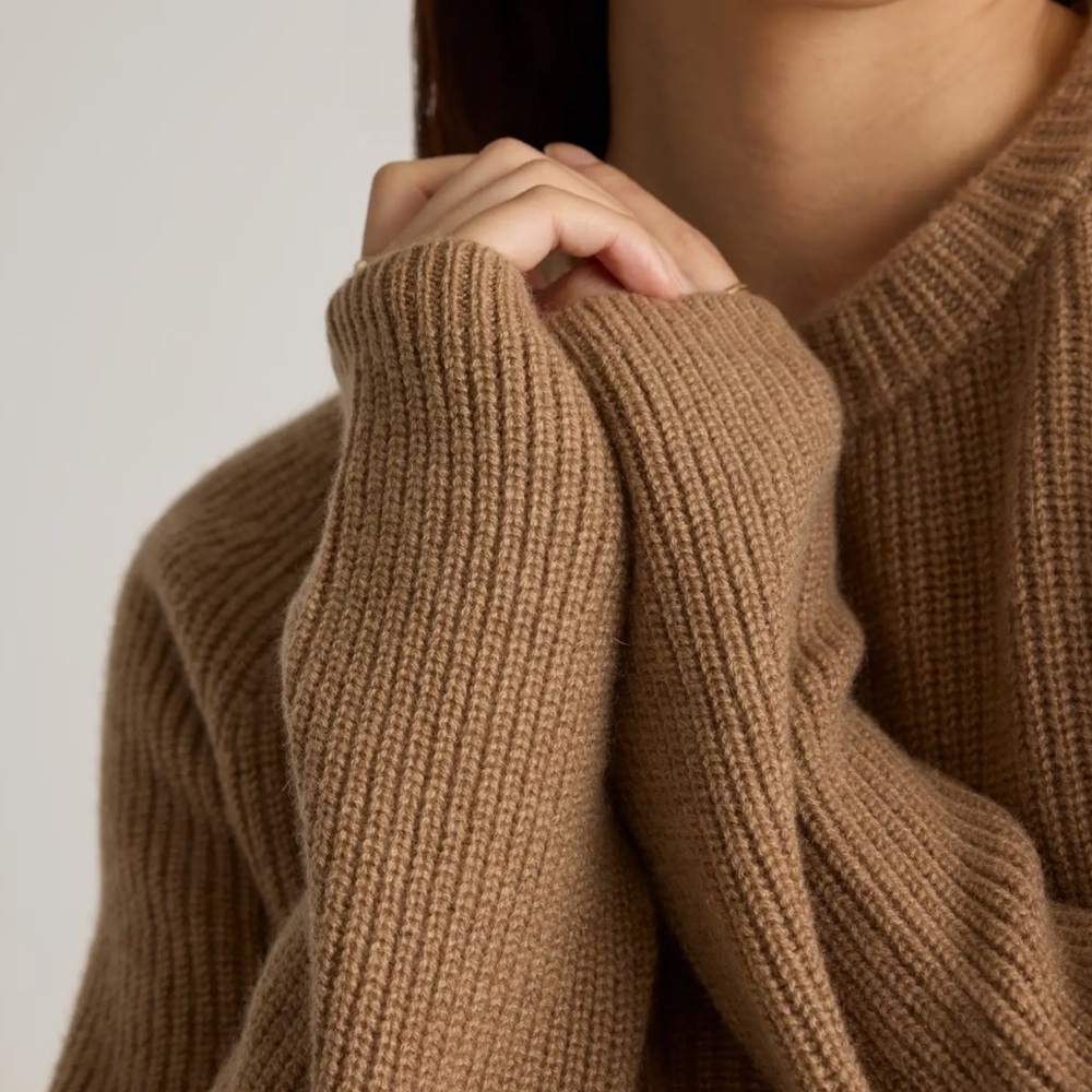 Mongolian Cashmere Fisherman Crewneck Sweater - Picture 4 of 8